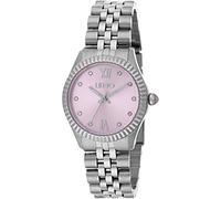 LiuJo Tiny Damen Armbanduhr aus Edelstahl in der Farbe Silber-Lila, Wasserdichtigkeit: 5Bar, Durchmesser: 30mm, TLJ1135