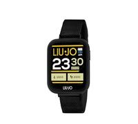 LiuJo Voice Damen Smartwatch aus Aluminium und Edelstahl in der Farbe Schwarz, Wasserdichtigkeit: IP68, Gehäusemaße: 42mm x 37mm x 13mm, SWLJ052