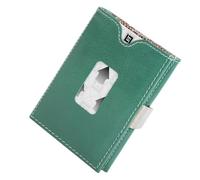 LIULIHUA LLH The Ultimate Front Pocket Compact Minimalist Wallet - Black Leather Mens Slim Wallet with Money Clip RFID Blocking Bifold Credit Card Holder for Men with Gift Box (Greenish-Blue)