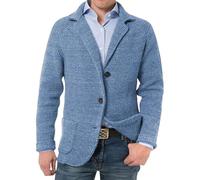 LIUYUYOUGO Blazer Herren,Herren Blazer Smart Casual Slim Fit Waffelstrick Blazer Eleganter 3 Knopf Cardigan Pullover Strickjacke Langarm Sportmantel Herbst Business Anzug Jacken Tops Hellblau S