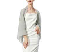 LIUYUYOUGO Cardigan Damen Chiffon Bolero Für Damen Locker Geschnitten Transparent Offen Als Stola Oder Überwurf Langärmelig Ideal Für Sommerhochzeiten Abendveranstaltungen Brautkleider Brautjung
