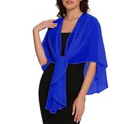 LIUYUYOUGO Cardigan Damen Chiffon Schulterjacke Stola Und Überwurf Oversize Cape Leichter Transparenter Überwurf Poncho Damen Cardigan Für Sommerhochzeiten Abendveranstaltungen Braut Brautjungfer