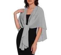 LIUYUYOUGO Cardigan Damen Chiffon Schulterjacke Stola Und Überwurf Oversize Cape Leichter Transparenter Überwurf Poncho Damen Cardigan Für Sommerhochzeiten Abendveranstaltungen Braut Brautjungfer