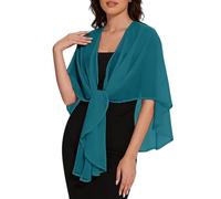 LIUYUYOUGO Cardigan Damen Chiffon Schulterjäckchen Stola Und Überwurf Oversize Cape Leichter Transparenter Überwurf Poncho Damen Cardigan Für Sommerhochzeiten Abendveranstaltungen Braut Brautjun