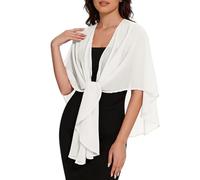 LIUYUYOUGO Damen Strickjacke Chiffon Schulterjacke Stola Und Überwurf Oversize Cape Leichter Transparenter Überwurf Poncho Damen Cardigan Für Sommerhochzeiten Abendveranstaltungen Braut Brautjung