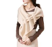 LIUYUYOUGO Stola Damen Festlich Dreieckstuch Für Damen Warmer Winter Strickschal Mittelalterlicher Vintage Strickschal Kuscheliger Wickelschal Damenponcho Elegantes Grob Gestricktes Halstuch Als Mu