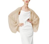 LIUYUYOUGO Strickjacken Für Damen Chiffon Bolero Für Damen Locker Geschnitten Transparent Offen Als Stola Oder Überwurf Langärmelig Ideal Für Sommerhochzeiten Abendveranstaltungen Brautkleider