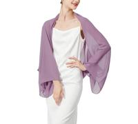 LIUYUYOUGO Strickjacken Für Damen Chiffon Bolero Für Damen Locker Geschnitten Transparent Offen Als Stola Oder Überwurf Langärmelig Ideal Für Sommerhochzeiten Abendveranstaltungen Braut Brautju