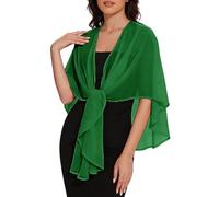 LIUYUYOUGO Strickjacken Für Damen Chiffon Schulterjacke Stola Und Überwurf Oversize Cape Leichter Transparenter Überwurf Poncho Damen Cardigan Für Sommerhochzeiten Abendveranstaltungen Braut Bra
