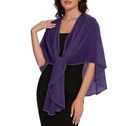 LIUYUYOUGO Strickjacken Für Damen Chiffon Schulterjacke Stola Und Überwurf Oversize Cape Leichter Transparenter Überwurf Poncho Damen Cardigan Für Sommerhochzeiten Abendveranstaltungen Braut Bra