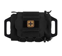 LIVANS Tactical Molle Medical IFAK Pouch - Zweiteiliges System mit Hypalon-Griff - Mini EMT Tasche für Duty Belt oder Micro IFAK Gürtel, Schwarz, Klassisch