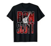 Live-Foto mit großem Logo von Bon Scott T-Shirt