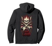Live Loud Rock and Roll Gitarre Vintage Rockmusik Pullover Hoodie