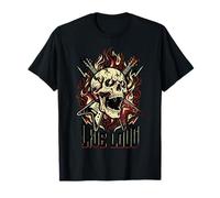 Live Loud Rock and Roll Gitarre Vintage Rockmusik T-Shirt