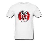 Live & Louder Punk Style Men T-Shirt The Dead Daisies Skull Grey T Shirt