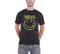 Nirvana T-Shirt Yellow Smiley Flower Sniffin' Black 2XL