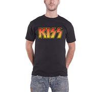 Live Nation Kiss Vintage Black Men's T-Shirt Logo Gr. Medium, Schwarz - Schwarz