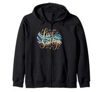 Live Salty Coastal Design for Beach Lovers Kapuzenjacke