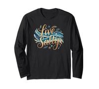 Live Salty Coastal Design for Beach Lovers Langarmshirt