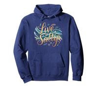 Live Salty Coastal Design for Beach Lovers Pullover Hoodie