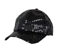 Livecity Glitzer-Pailletten-Baseballkappen, Snapback-Hüte, Party, Outdoor, verstellbarer Hut für Damen und Herren, Schwarz , One size