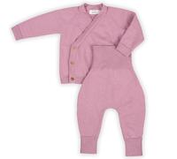 Livella | Bundhose & Wickeljacke aus 100 % Merinowolle - Baby Set in Altrosa (Gr. 50-62) - Mitwachsend, OEKO-TEX zertifiziert, temperaturausgleichend, hautfreundlich & maschinenwaschbar