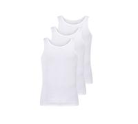 Livergy® Herren Achselhemd Feinripp, 3 Stück (Weiß, 6/L) weiss 6/L