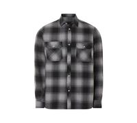 Livergy® Herren Freizeithemd Flanell (schwarz/grau/kariert, L (41/42)) grau L (41/42)