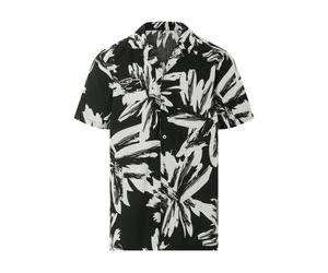 Livergy® Herren Freizeithemd kurzarm (Schwarz/weiß, L (41/42))