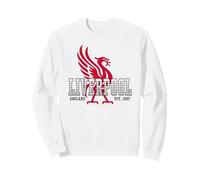 Liverpool England Est. 1207 Überlagerter Farbverlauf Schriftzug Sweatshirt
