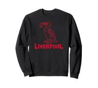 Liverpool England Liverbird Zinetinte, roter Druck Sweatshirt