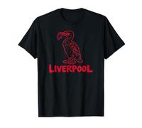 Liverpool England Liverbird Zinetinte, roter Druck T-Shirt