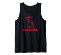 Liverpool England Liverbird Zinetinte, roter Druck Tank Top