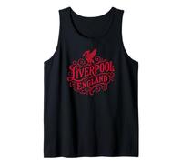 Liverpool, England, Vintage-Stil, Liverbird, roter Aufdruck Tank Top