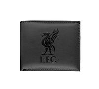 Liverpool FC - Geldbörse mit geprägtem Vereinswappen - Offizielles Merchandise - Schwarz - Schwarz - 11 x 9,5 cm