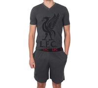 Liverpool FC - Herren Schlafanzug-Shorty - Offizielles Merchandise - Fangeschenk - Grau - XXL