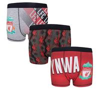 Liverpool FC - Jungen Boxershorts mit Vereinswappen - Offizielles Merchandise - Geschenk für Fußballfans - 3 Paar - 7-8 Jahre