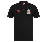 Liverpool FC - Jungen Polo-Shirt mit Wappen - Offizielles Merchandise - Schwarz - LFC - 8-9 Jahre