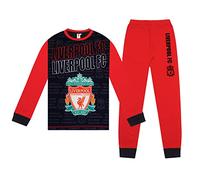 Liverpool FC - Jungen Schlafanzug mit Sublimationsdruck - Offizielles Merchandise - Geschenk für Fußballfans - Rot/Schwarz - Bündchen - 9-10 Jahre