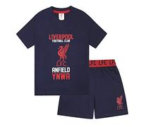 Liverpool FC - Kinder Schlafanzug-Shorty - Offizielles Merchandise - Geschenk für Fußballfans - Dunkelblau - 4-5 Jahre