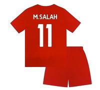Liverpool FC - Kinder Schlafanzug-Shorty - Offizielles Merchandise - Geschenk für Fußballfans - Rot M.Salah - 10-11 Jahre