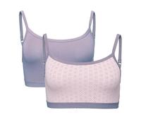 Living Crafts 2er-Pack Bio-Damen-Bustier 'PIPPA', minimal print mauve, Gr. S