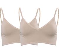 Living Crafts 2er-Pack Bio-Damen-Bustier 'TAMILLA' mit V-Ausschnitt, powder, Gr. L
