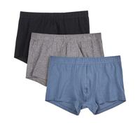 Living Crafts 3er-Pack Bio-Herren-Boxershorts 'SAGON', blue/grey/black, Gr. XL