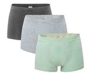Living Crafts 3er-Pack Bio-Herren-Boxershorts 'SAGON', seagrass, Gr. S