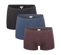 Living Crafts 3er-Pack Bio-Herren-Boxershorts 'SAGON', zinfandel/navy/black, Gr. M