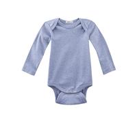 Living Crafts Baby Body Langarm Bio-Baumwolle blau-melange Gr. 50/56