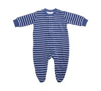 Living Crafts Baby und Kinder Schlafanzug Bio-Baumwolle Frottee marine-weiß gestreift Gr.74