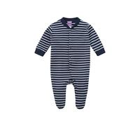 Living Crafts Baby und Kinder Schlafanzug Bio-Baumwolle mit Füßchen marine-weiß gestreift Gr. 86