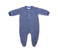 Living Crafts Baby und Kinder Schlafanzug Bio-Baumwolle Frottee marine-weiß gestreift Gr. 98